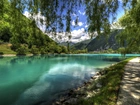 Góry, Jezioro, Las, Droga, Słowenia
