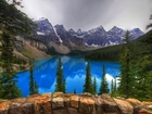 Góry, Las, Jezioro, Banff, Kanada