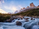 Góry, Rzeka, Kamienie, Chile