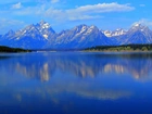 Góry, Jezioro, Grand Teton, Wyoming