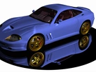 Niebieskie Auto, Odbicie, Grafika 3D