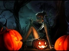 Dziewczyna, Dynie, Halloween