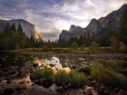 Góry, Rzeka, Kamienie, Yosemite, Kalifornia