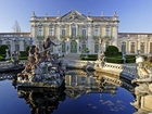 Pałac, Fontanna, Rzezby, Zabytek, Portugalia