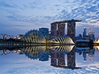 Singapur, Drapacze, Chmur, Miasto, Rzeka