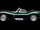 Samochód, Jaguar Xkss 1956, Zielony, Otwarty Dach, Rura Wydechowa, Zabytkowy