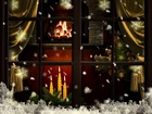 Okno, Wnętrze, Boże Narodzenie, Święta