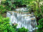 Wodospad, Huai Mae Kamin, Tajlandia
