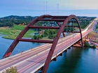 Rzeka, most, Pennybacker, Austin, Teksas, Z lotu ptaka