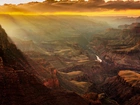 Wielki Kanion, I Rzeka, Kolorado, Chmury, Przebijające, Światło, Arizona, USA