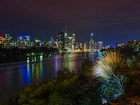 Miasto Nocą, Rzeka, Melbourne, Australia