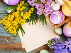 Wielkanoc, Kwiaty, Jajka, Pisanki