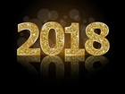 Nowy Rok, 2018, Złote, Cyfry
