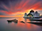 Malezja, Cieśnina Malakka, Meczet, Zachód słońca