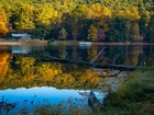 Stany Zjednoczone, Stan Georgia, Vogel State Park, Jezioro Trahlyta, Jesień