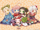 Bottle Fairy, kimona, dziewczyny, kotek