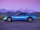 Niebieski,  Lewy Profil, Corvette