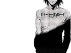 Death Note, bluzka, napis, postać