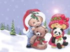 Boże Narodzenie,miś , panda