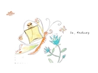 Hermes, rysunek, motyl, kwiat, perfumy, flakon