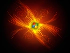 Logo, Windows, Świetliste, Promienie, Wzorki