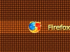 Kraciaste, Brązowe, Tło, Logo, Firefox