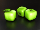 Kwadratowe, Zielone, Jabłka