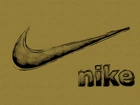 Logo, Nike, Brązowe, Tło