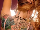 Kobieta, Plecy, Tatuaż