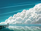 Chmura, Jezioro, Pomost, Grafika