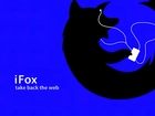 Firefox, Czarny, Lisek, Słuchawki