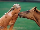Kobieta, Koń, Pocałunek