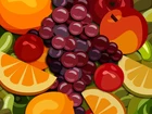 Owoce, Pomarańcze, Winogron