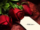 Walentynki, Róże, Liścik