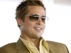 Brad Pitt, Aktor, Okulary, Usmiech, Koszula