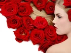 Kobieta, Makijaż, Czerwone, Róże, Mena Suvari
