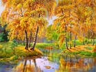 Jesień, Rzeka, Drzewa