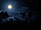 Księżyc, Chmury, Noc