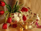 Porcelana, Kawa, Tulipany