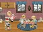 Boże Narodzenie,misio, kuchnia , dzieci