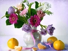 Bukiet, Różnych, Kwiatów, Cytryny
