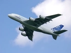 Samolot, Airbus A380, Niebo, Silniki