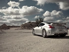 Srebrny, Nissan 370Z, Chmury