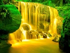 Złoty, Wodospad, Zielone, Skały