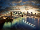 Most, Rzeka, Miasto, Nowy Jork