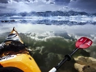 Kajak, Paddling, Mono, Lake, Kalifornia, USA