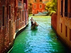 Wenecja, Gondola, Kanał, Domy