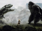 King Kong, Tyranozaur, Blondynka