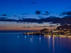 Funchal, Zatoka, Morze, Miasto, Noc