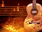 Gitara, Pięciolinia, Nuty, Ogień